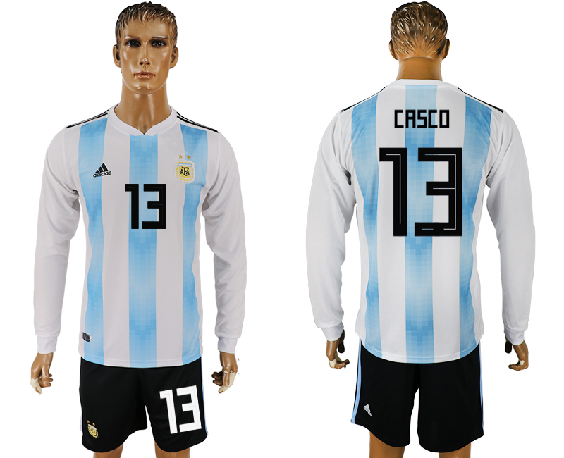 Maillot de foot ARGENTINA LONG SLEEVE SUIT #13 CASCO  2018 FIFA